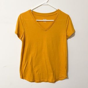 Mossimo Supply Co. mustard orange V-necked T-shirt
